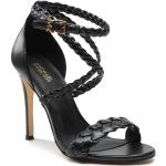 Przecenione Czarne Sandały skórzane damskie na lato marki Michael Kors MICHAEL w rozmiarze 39 
