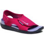 Różowe Sandały damskie na lato marki Nike 