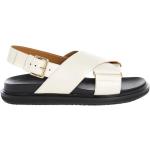 Białe Sandały skórzane damskie na lato marki MARNI w rozmiarze 39,5 