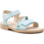 Przecenione Niebieskie Sandały skórzane damskie z nubuku na lato marki Primigi w rozmiarze 25 