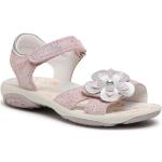 Przecenione Różowe Sandały skórzane damskie z zamszu na lato marki Primigi w rozmiarze 35 