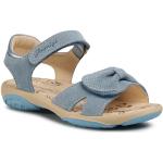 Przecenione Niebieskie Sandały skórzane damskie z zamszu na lato marki Primigi w rozmiarze 31 