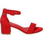 Czerwone Sandały na obcasie damskie na lato marki REFRESH w rozmiarze 39 