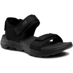 Przecenione Czarne Sandały męskie na lato marki Skechers w rozmiarze 45 