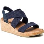 Przecenione Granatowe Sandały damskie na lato marki Skechers w rozmiarze 40 