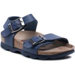 Przecenione Granatowe Sandały skórzane męskie na lato marki Superfit w rozmiarze 24 