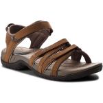 Przecenione Brązowe Sandały skórzane damskie z nubuku na lato marki Teva w rozmiarze 36 