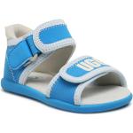 Przecenione Niebieskie Sandały skórzane męskie na lato marki UGG Australia w rozmiarze 30 