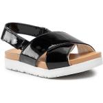 Przecenione Czarne Sandały skórzane damskie na lato marki UGG Australia w rozmiarze 38 