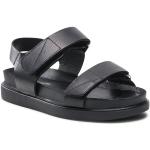 Przecenione Czarne Sandały skórzane damskie na lato marki Vagabond w rozmiarze 36 