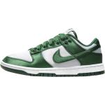 Zielone Niskie sneakersy damskie eleganckie satynowe marki Nike Dunk w rozmiarze 40 