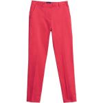 Czerwone Spodnie typu chinos damskie marki Gant w rozmiarze M 