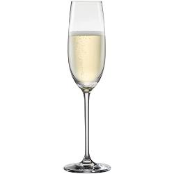 Schott Zwiesel Kieliszki do szampana Vinos (zestaw 4 szt.), pełne wdzięku kieliszki do szampana z punktu musującego, nadają się do mycia w zmywarce, Made in Germany (nr art. 130010)