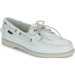 Białe Buty żeglarskie męskie marki SEBAGO w rozmiarze 40 - wysokość obcasa do 3cm 