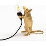 Złote Lampy z motywem myszy marki Seletti 