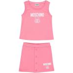 Różowe Letnie spódnice dziecięce dla dziewczynek bawełniane marki MOSCHINO 