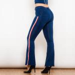 Ciemnoniebieskie Jeansy dzwony damskie dżinsowe w rozmiarze XL 