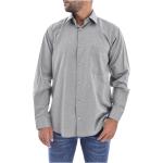 Szare Koszule z długim rękawem męskie do prania w pralce w stylu casual bawełniane w rozmiarze XL 