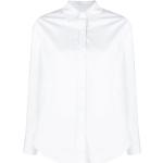 Białe Bluzki z długim rękawem z długimi rękawami z klasycznym kołnierzykiem marki Calvin Klein w rozmiarze S 