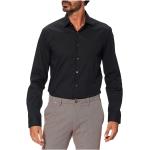 Czarne Koszule typu slim męskie z długimi rękawami bawełniane marki Calvin Klein w rozmiarze XL 