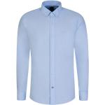 Niebieskie Koszule z długim rękawem haftowane w stylu casual z klasycznym kołnierzykiem marki HUGO BOSS BOSS w rozmiarze L 