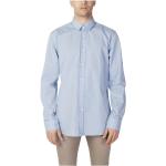Niebieskie Koszule z długim rękawem męskie z długimi rękawami eleganckie bawełniane marki HUGO BOSS BOSS w rozmiarze XL 