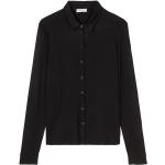 Czarne Koszule eleganckie w stylu casual z wiskozy z klasycznym kołnierzykiem marki Marc O'Polo w rozmiarze XL 