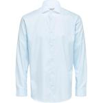 Niebieskie Koszule z długim rękawem męskie z długimi rękawami eleganckie bawełniane marki Selected Selected Homme w rozmiarze L 