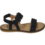 Czarne Sandały skórzane dla dzieci Rzepy plecione eleganckie na lato marki Bisgaard w rozmiarze 40 