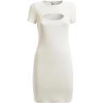 Białe Krótkie sukienki damskie z krótkimi rękawami z wiskozy marki Guess w rozmiarze M 