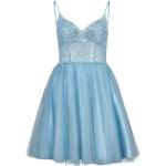 Niebieskie Sukienki na zamek damskie z cekinami marki Swing w rozmiarze XL 