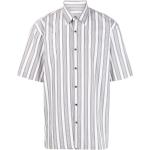 Koszule w prążki męskie z krótkimi rękawami w paski na lato marki Dries van Noten w rozmiarze L 