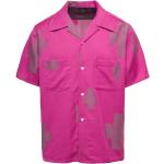 Różowe Koszule z krótkim rękawem męskie z krótkimi rękawami bawełniane na lato w rozmiarze M 