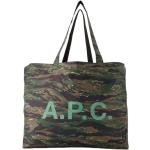 Zielone Shopper bags damskie w stylu wojskowym marki A.P.C. 
