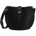 Czarne Małe torebki damskie z odpinanym paskiem gładkie w nowoczesnym stylu z gładkiej skóry marki FURLA 