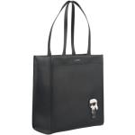 Czarne Shopper bags damskie w nowoczesnym stylu marki Karl Lagerfeld 