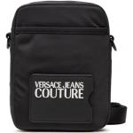 Czarna torba na ramię z nylonu dla mężczyzn Versace Jeans Couture