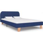 Niebieskie Łóżka do sypialni drewniane 