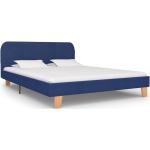 Niebieskie Łóżka do sypialni drewniane 