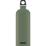 SIGG - Aluminiowa butelka na wodę - Traveller Leaf Green - certyfikat neutralny dla klimatu - nadaje się do napojów gazowanych - szczelna - lekka - nie zawiera BPA - zielony liść - 0,6 l
