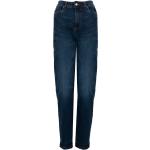 Niebieskie Proste jeansy damskie luźne dżinsowe marki Silvian Heach 