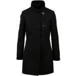 Czarne Płaszcze damskie eleganckie wełniane marki FAY w rozmiarze L 