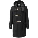 Czarne Płaszcze męskie eleganckie z juty marki Gloverall w rozmiarze XS 