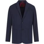Niebieskie Płaszcze męskie do prania w pralce eleganckie z poliestru marki Guess w rozmiarze XL 