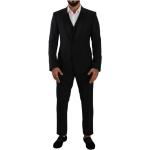 Czarne Garnitury męskie w stylu biznesowym marki Dolce & Gabbana w rozmiarze L 