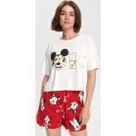 Kremowe Piżamy damskie z motywem myszy bawełniane marki Sinsay w rozmiarze XL Myszka Miki i przyjaciele Myszka Miki 