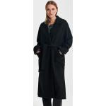 Czarne Płaszcze z paskiem damskie z poliestru marki Sinsay w rozmiarze XL 