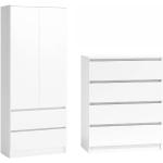 Białe Zestawy mebli z szufladami w nowoczesnym stylu marki ELIOR 