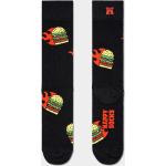 Czarne Skarpetki męskie z motywem burgerów bawełniane marki Happy Socks w rozmiarze 41 