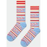 Beżowe Skarpetki męskie z motywem flamingów bawełniane marki Happy Socks w rozmiarze 39 